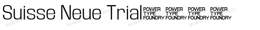 Suisse Neue Trial字体转换